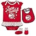 Outerstuff NBA Infants (12M-24M) Atlanta Hawks Little Sweet Creeper Bib and Bootie Set, 12M