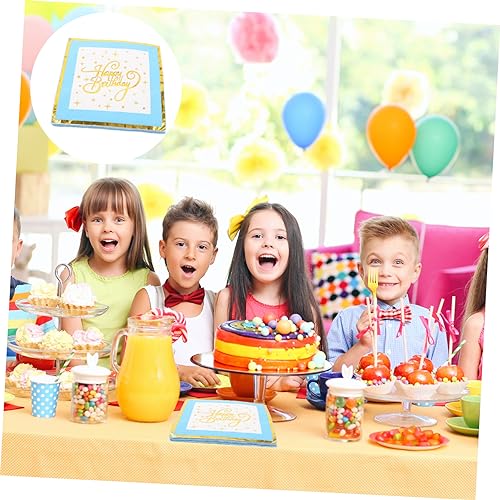 Abaodam 16 Peças Decoração De Mesa De Festa Guardanapos De Coquetel De Aniversário Guardanapos De Pa