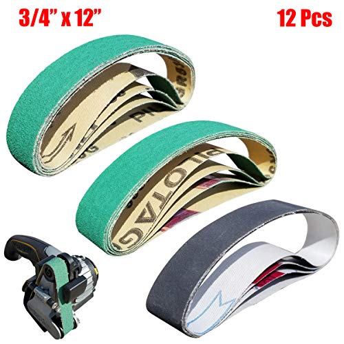12 Pcs 3/4" x 12" Replacement Belt Kit for Work Sharp Knife
