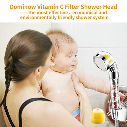 Vitamin C Filter Shower Head With Replacement Balms And Beads- Handheld High Pressure Shower Head Remove Chlorine For Hard Water Softener With Citrus Smell For Dry Skin And Hair Loss #TOP5