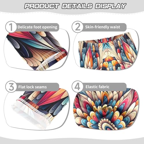 Toddler Girls Leggings Printed Yoga Pants Leggings Bohemia Flower for Kids3