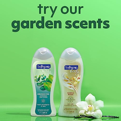 Softsoap Oat Milk And Vanilla Body Wash, Hypoallergenic Body Wash For Sensitive Skin, Dermatologist Tested, Ph Balanced, No Parabens, No Phthalates, 20 Oz, 4 Pack #TOP7