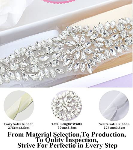Pardecor for New Bridal Evening Dresses Women Dress Decoration Crystal Trim Rhinestones Trims Sash Wedding Belts4
