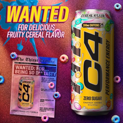 Image of C4 Performance Energy Drink with Zero Sugar, Cereal Killer, 12pk