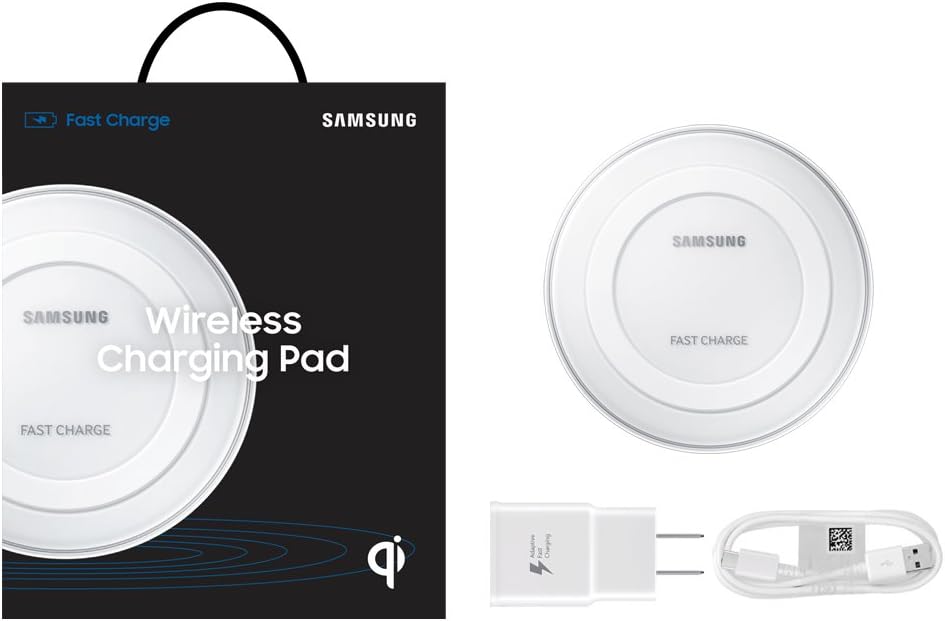 Samsung Qi Certified Fast Charge Wireless Charging Pad with 2A Wall Charger -Supports wireless charging on Qi compatible smartphones including the Samsung Galaxy S8, S8+, Note 8, Apple iPhone 8, iPhone 8 Plus, and iPhone X (US Version) - White