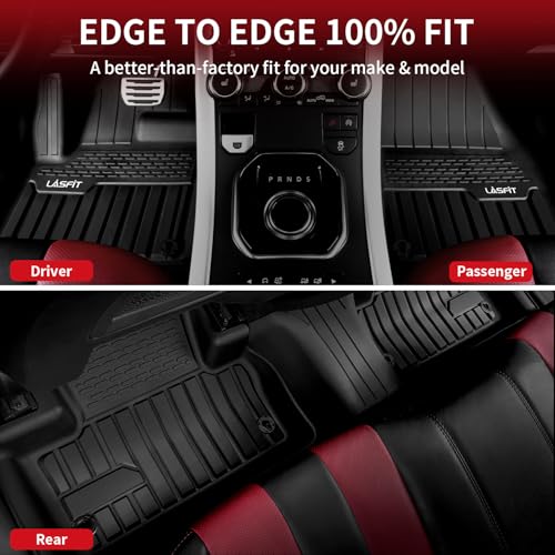 Image of LASFIT Floor Mats for Land Rover Range Rover Sport 2014-2022 | Fit 5-Seats, No 7 Seats, for 2020 Range Rover PHEV Front&Rear Car Mat, Premium TPE Liners, Custom Laser Fit, Easy to Wash