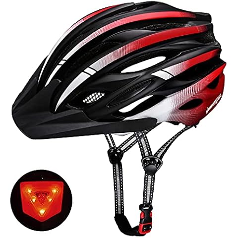 Shinmax Bicycle Helmet for Men and Women, EPS Body + PC Shell CE Certificates Bicycle Helmet with Visor, Bicycle Helmet with Light Bicycle Helmet Men's MTB Skateboard Snowboard for Adults 57-62 cm Cover