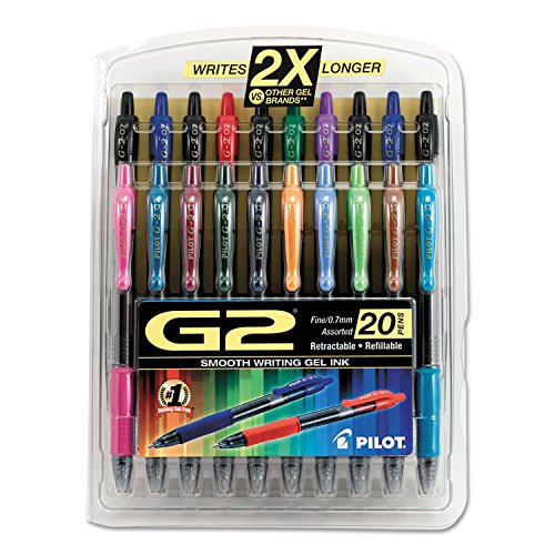 Pilot 31294 G2 Bolígrafos Gel 0.7 mm x 20 unidades