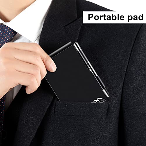 Caderno pequeno de metal, mini bloco de notas, pequeno bolso bloco de notas de alumínio com mini can