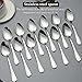 Evanda 12-Piece Stainless Steel Classic Dinner Spoons, 7.28 inches, Easy to Clean, Dishwasher Safe