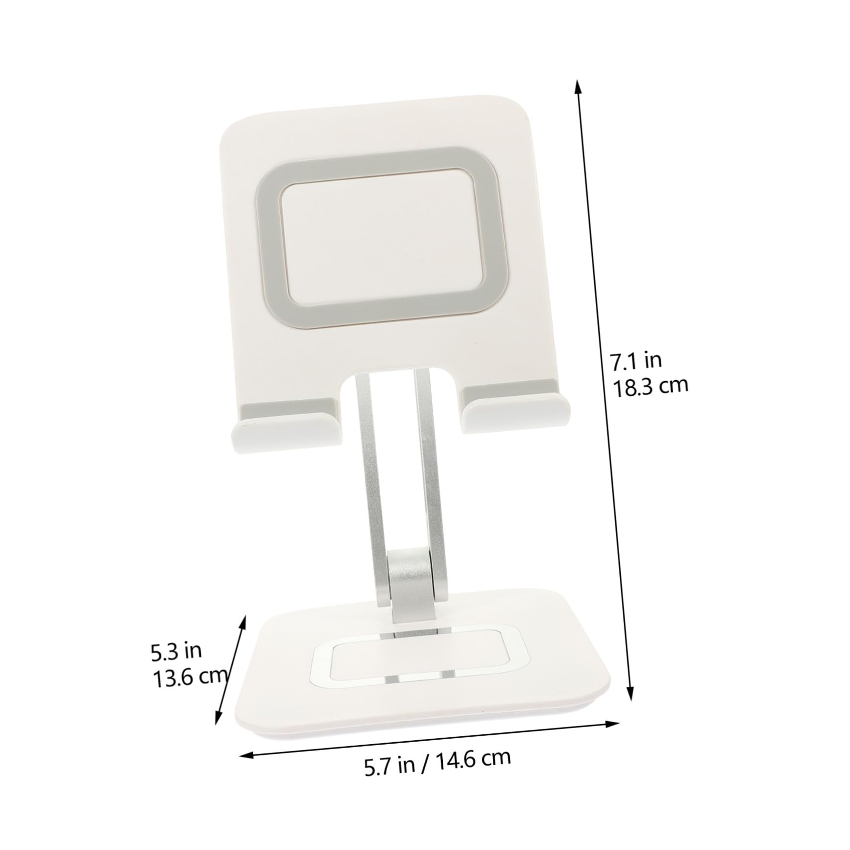 Supporto Telefono e Tablet Regolabile in Metallo Portatile e Pieghevole Stand da Scrivania per Smartphone Uso Quotidiano in Ufficio Casa e Studio