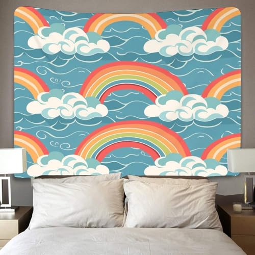 Tapiz de pared arcoíris NMOTARVIN 3D para decoración de habitaciones de 150x200 cm 4