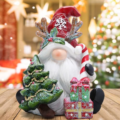 Hodao Christmas Gnome Decor Winter Table Swedish Tomte Elf Dwarf Figurines Decor Indoor Home Decorations Resin thumb #2