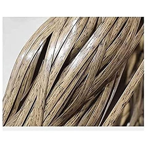 500g(65m) Flaches Pe-Rattan Synthetische Rattan Weben Material Kaffee Farbverlauf Flache Kunststoff Rattan FüR Stricken Reparatur Stuhl Tisch Haushalt Aufbewahrungsbox MöBel DIY Kunst & Handwerk Cover
