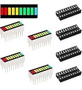 Youmile 4 pcs 10 Segment LED Bar Graph Display 4 Color LED Battery Level Bar Graph Power Display ...