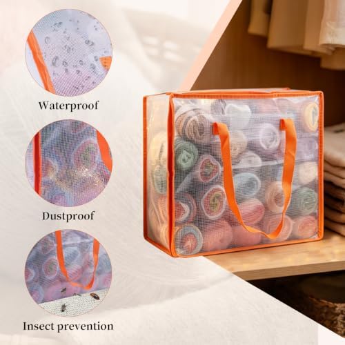 BsHooker 4 Packs Yarn Storage Bags,17 x 15 x 8 Inch - 2