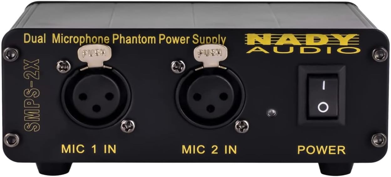 Nady SMPS-2X 2-Channel 48V Phantom Power Supply for Condenser Microphones