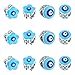 nbeads 12 Pcs Evil Eye Perles Européennes, 2 Styles Bleu Laiton Grand Trou Perles Européennes Émail Mauvais Oeil Charmes Rondelle Entretoise Perles pour Bracelet Fabrication de Bijoux