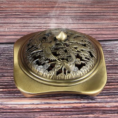 LIFKICH Brûleur de Parfum en Cuivre Imitation Bronze Dragon à Neuf Têtes, Décoration Multifonction pour Salon ou Bureau, Porte Parfum à Serpentin Élégant – vue 5