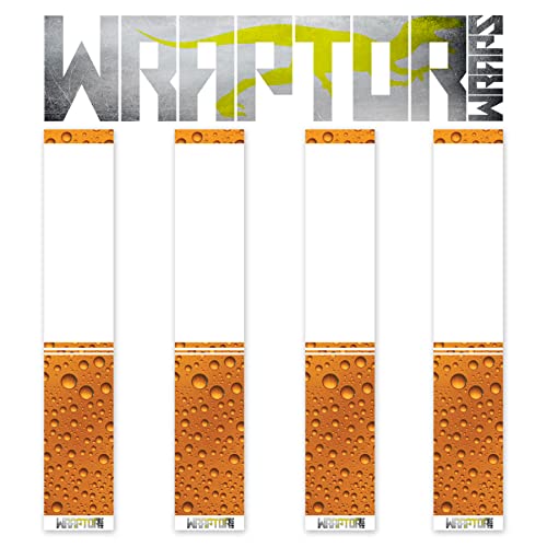 na-1 Wraptor Wraps Archery Arrow Wraps - Orange Droplets Arrow Wraps - Half Wrap Design - Pack of 13-100mm Length - Small Width
