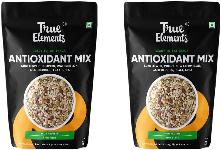 True Elements Antioxidant Mix Seeds 125g * 2 - Seeds Mix for Eating | Roasted Seeds | Healthy Snacks