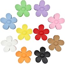 Mecool 10 Pcs Flower Claw Clip for Women Ponytail Holder Headwear Flower Claw Clips for Straight, Curly & Wavy Hair Non Slip Hair Clips, Hair Accessories for Women, Styling Hair Clips, Cute Clips