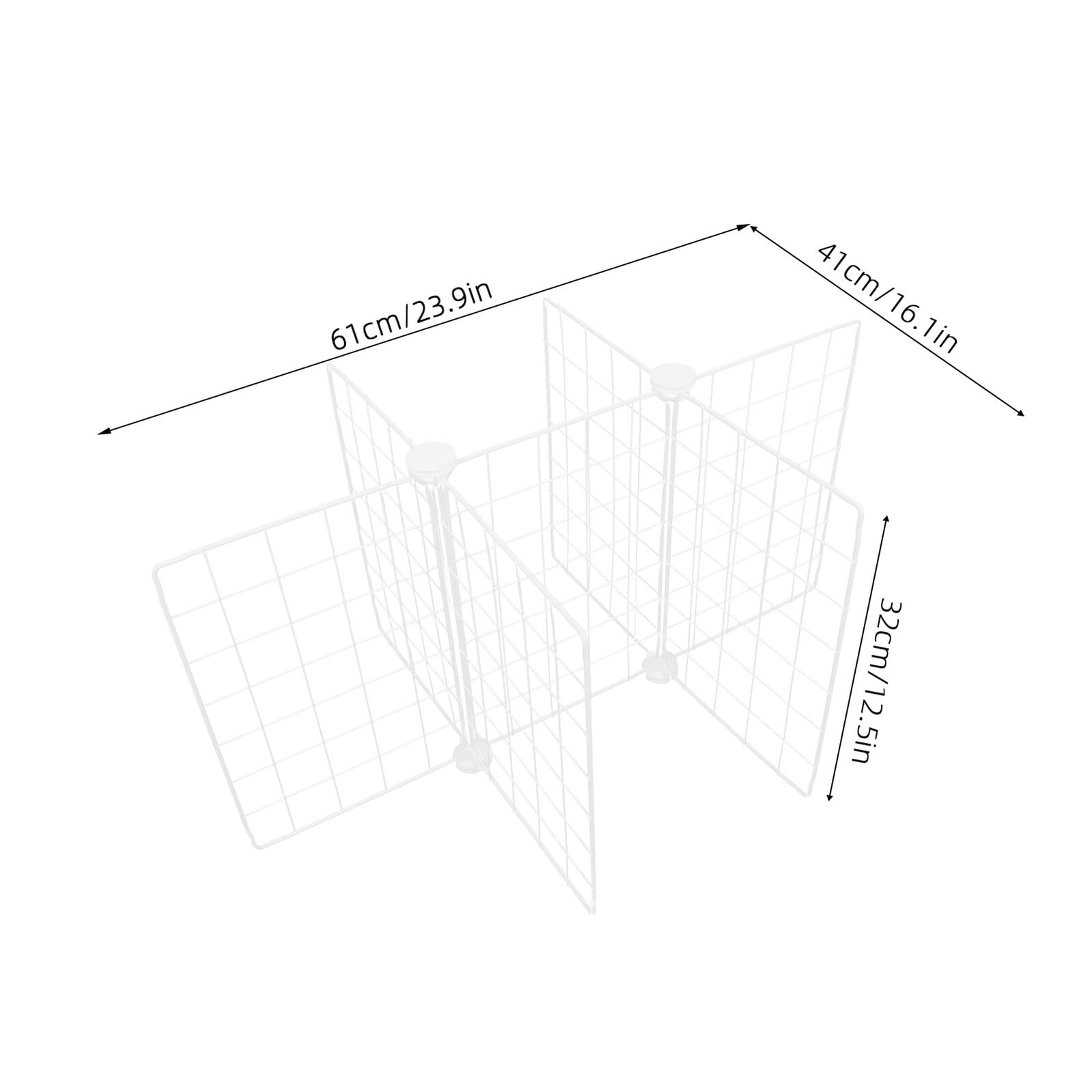 KOMBIUDA Estante Divisor Metálico para Congelador 6 Compartimentos Rejilla Separadora de Hierro 61X41X32 CM Organizador de Almacenamiento para Cocina y Refrigerador Doméstico