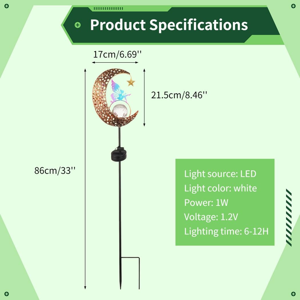 Lampa ogrodowa LED, zasilana energią słoneczną, pękająca szklana kula ziemska, światło na zewnątrz, wodoodporna