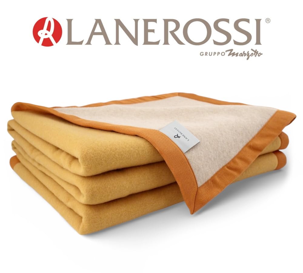LANEROSSI Coperta in pura Lana vergine Merinos Matrimoniale Art. CLEOPATRA doubleface - misura cm 220x250 AUTUNNALE 400gr (01 come foto)