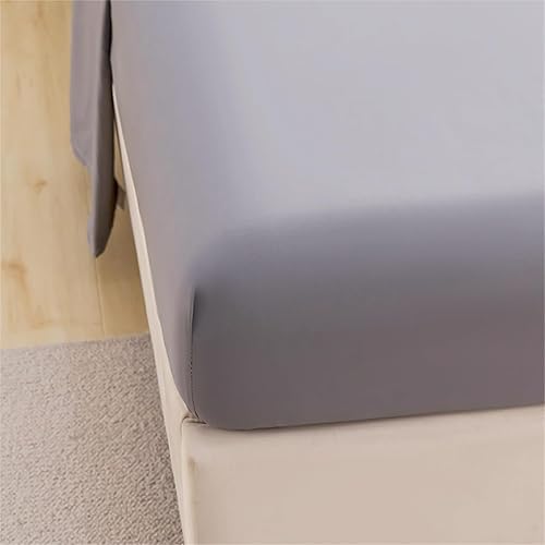 Miniatura 3 de JUWENIN, Sábana bajera ajustable de microfibra, acabado cepillado, resistente a las arrugas, a la decoloración, a las manchas, una sábana bajera