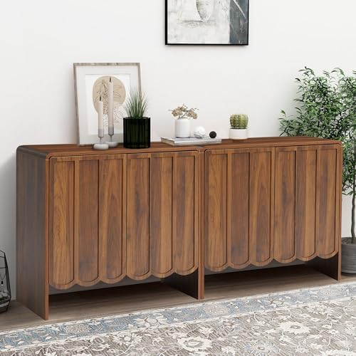 ORRD Sideboard Buffet Cabinet Set of 2, Accent Storage Cabinets w...