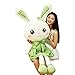 Tickos Peluche Coniglio Cuscino Giocattolo Coniglietto Farcito Super Morbido Cuscino Animale Decorazione Domestica Per Compleanno Di Natale Di Pasqua (Verde, 30CM)