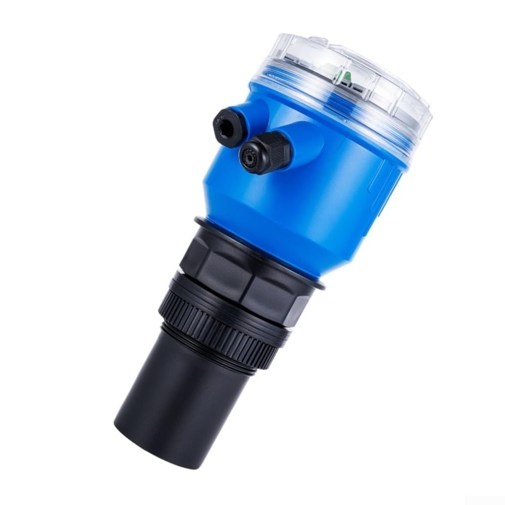 Sensor de nivel con salida de 4-20 mA para nivel de agua, medición sin contacto hasta 10 m, pantalla LCD, IP68 impermeable, para aguas residuales y líquidos (0-5 m)
