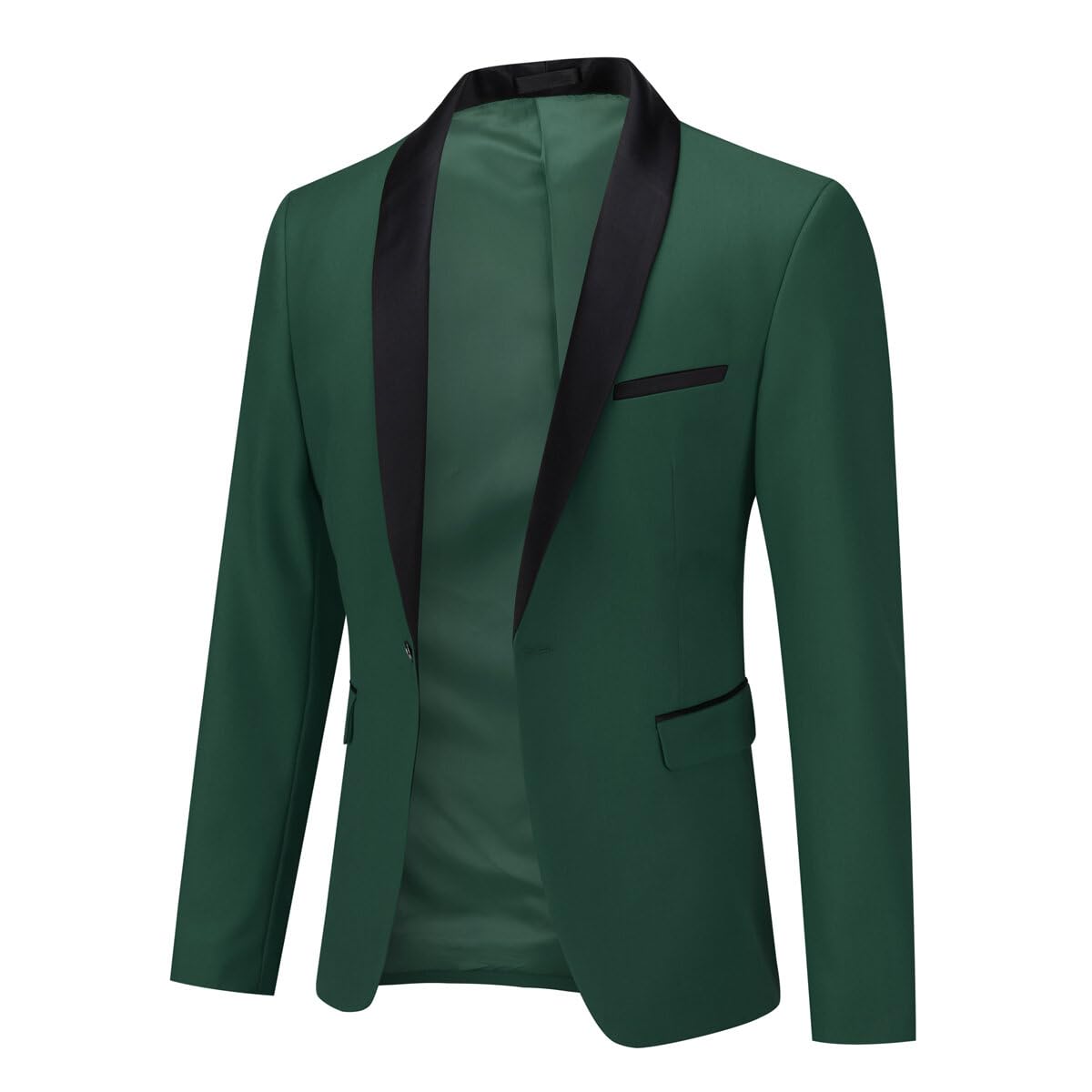 Sliktaa Tuxedo Une pièce à Châle Revers pour Hommes Coupe ajustée Élégante Classique Réunion d'affaires Mariage Bal Quotidien