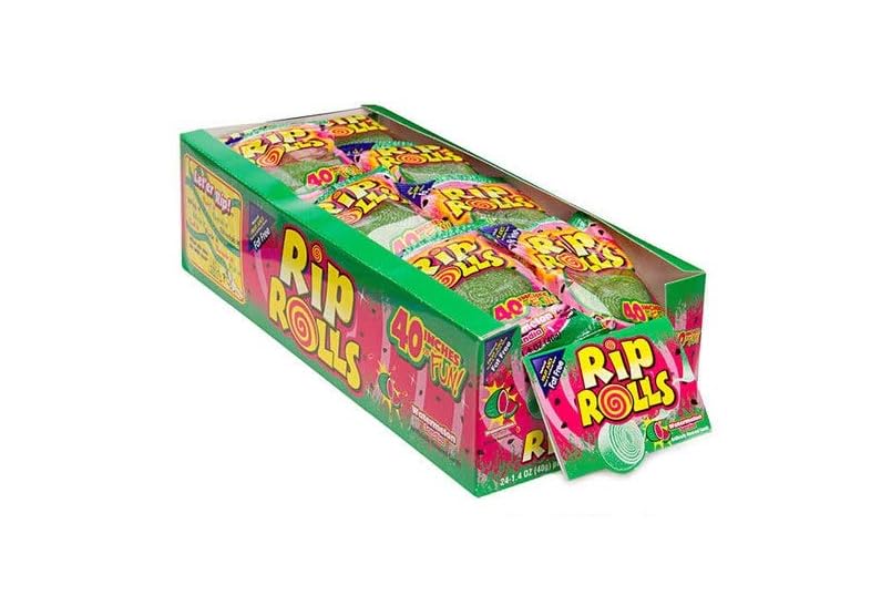 Foreign Candy Sour Rip Rolls Watermelon - 24ct