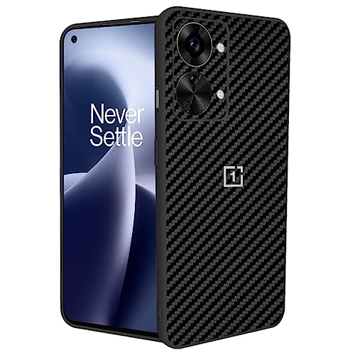 Image of RIGGEAR Sleek Oneplus Nord 2T 5G Back Cover Case For Phone (Pc+Tpu|Black Cf), Black