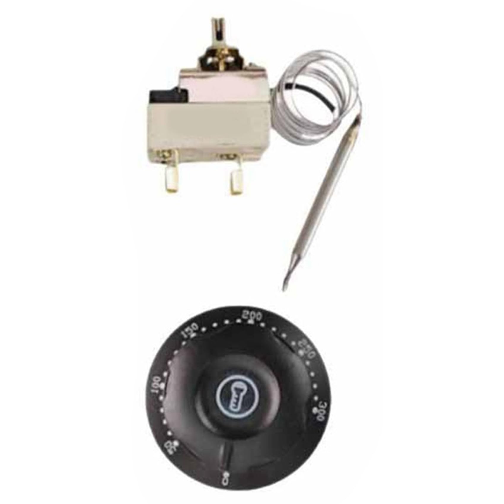 UDSKNV[KSL Temperature Control Knob Thermostat 0-110° C, 50-300° C, Oven/Deep Fryer, 25A, 250V Limiters 50-300 Degree