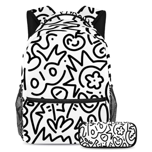 Cartable ensemble de sac à dos anti mal de dos avec trousse pour ranger les fournitures