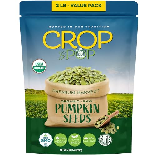 CROP BY POP - Organic Raw Pumpkin Seeds (32 Oz - 2 LB)