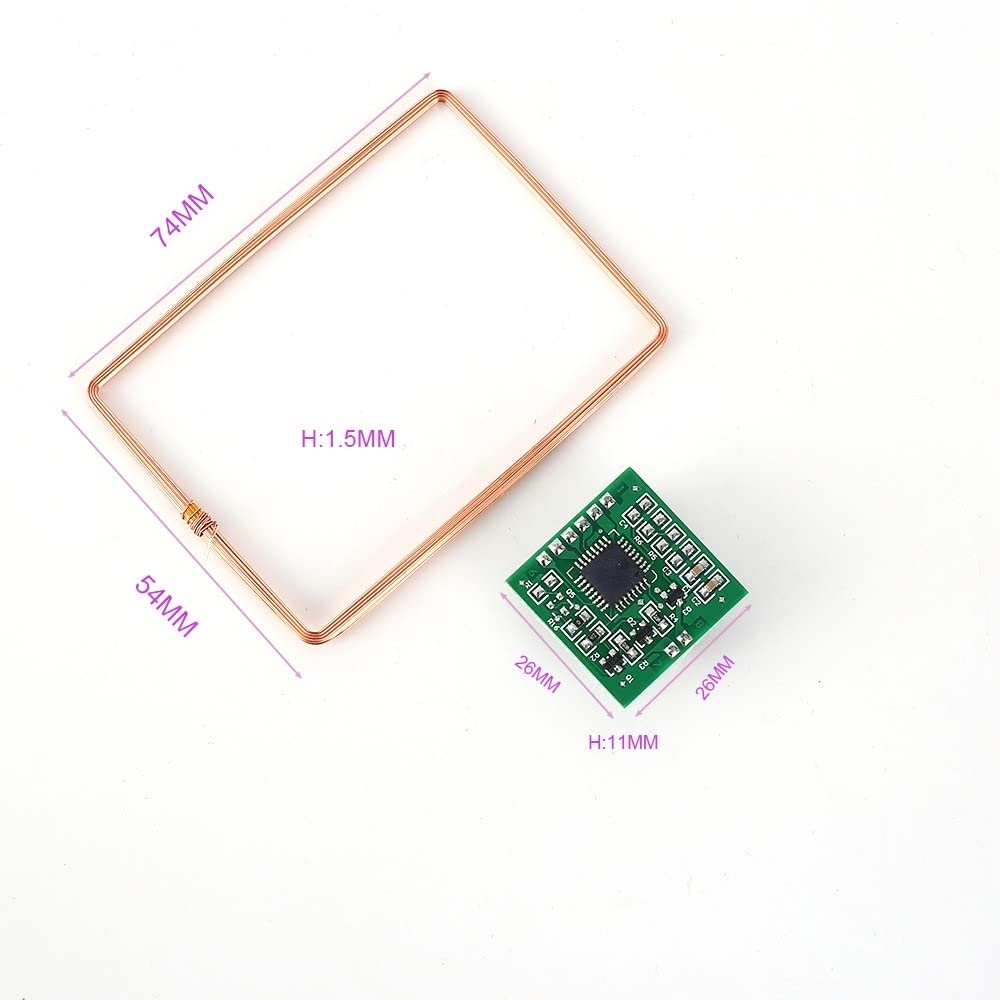 DONGKER Módulo de lector RFID 134.2KHZ sin contacto con antena ISO 11784/85