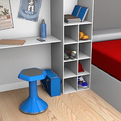 Image of Learniture Backless Active Learning Stool for Preschool Classrooms, Active Learning Wobble Chair with Rocking Motion, 12 inch H, Graphite