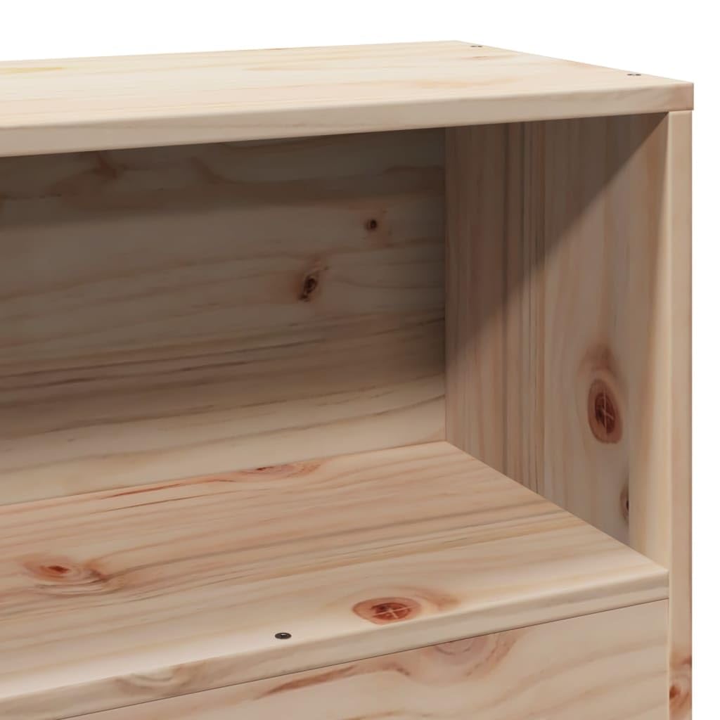 vidaXL Testiera con Ripiani 75 cm in Legno Massello di Pino