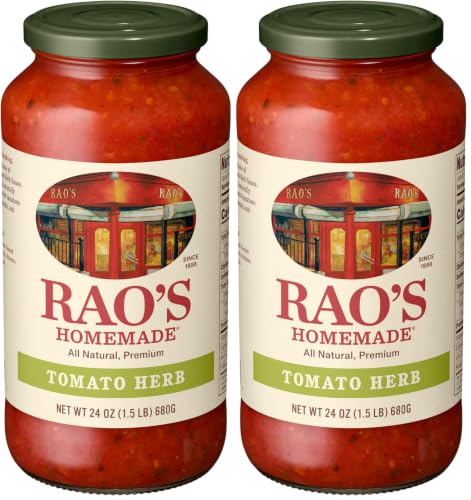 Image of Rao's Homemade Tomato Herb Sauce, 24 oz, Tomato Sauce, All Purpose, Keto Friendly Pasta Sauce, Premium Quality Tomatoes from Italy (Pack of 2)