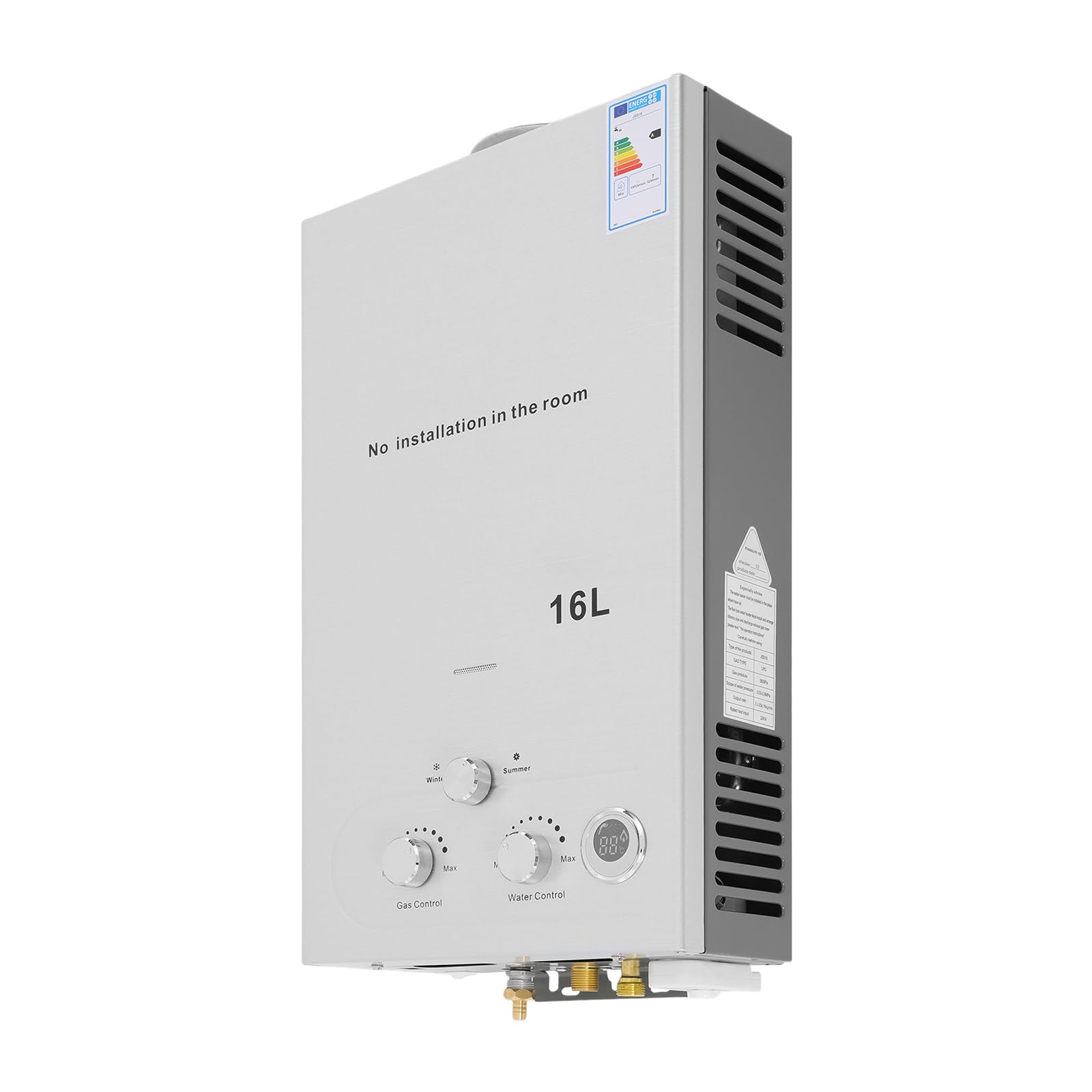 12 LPM doorstroomboiler, 24 kW, LPG, doorstroomboiler, met super lage 0,2 bar, startwaterdruk, voor thuis, campers, hutten, schuren, geschikt voor