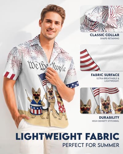Image of 99TIMORO Fathers Funny Mens Hawaiian Shirt, Movie Button Down Short Sleeve Top, Father Day Summer Gifts