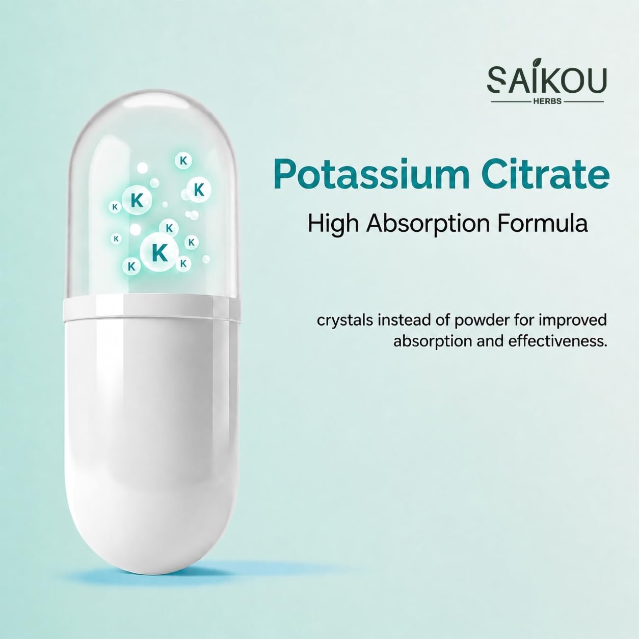 Potassium Citrate 800 mg High Absorption Potassium Supplement - 60 Servings Supports Electrolyte Balance - Pure and Potent — Amazon image 9