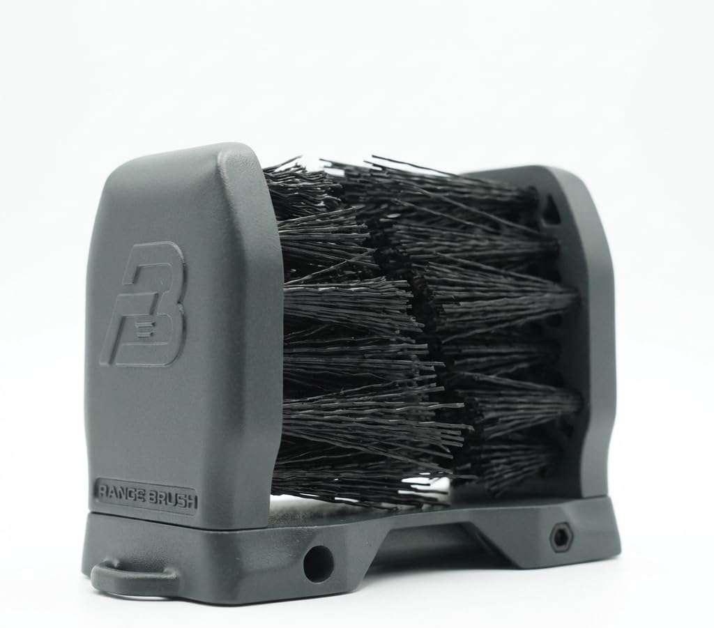 | Spike Mounted Golf Club Brush, Hands-Free Cleaner for Irons and Wedges, Driving Range Practice Tool