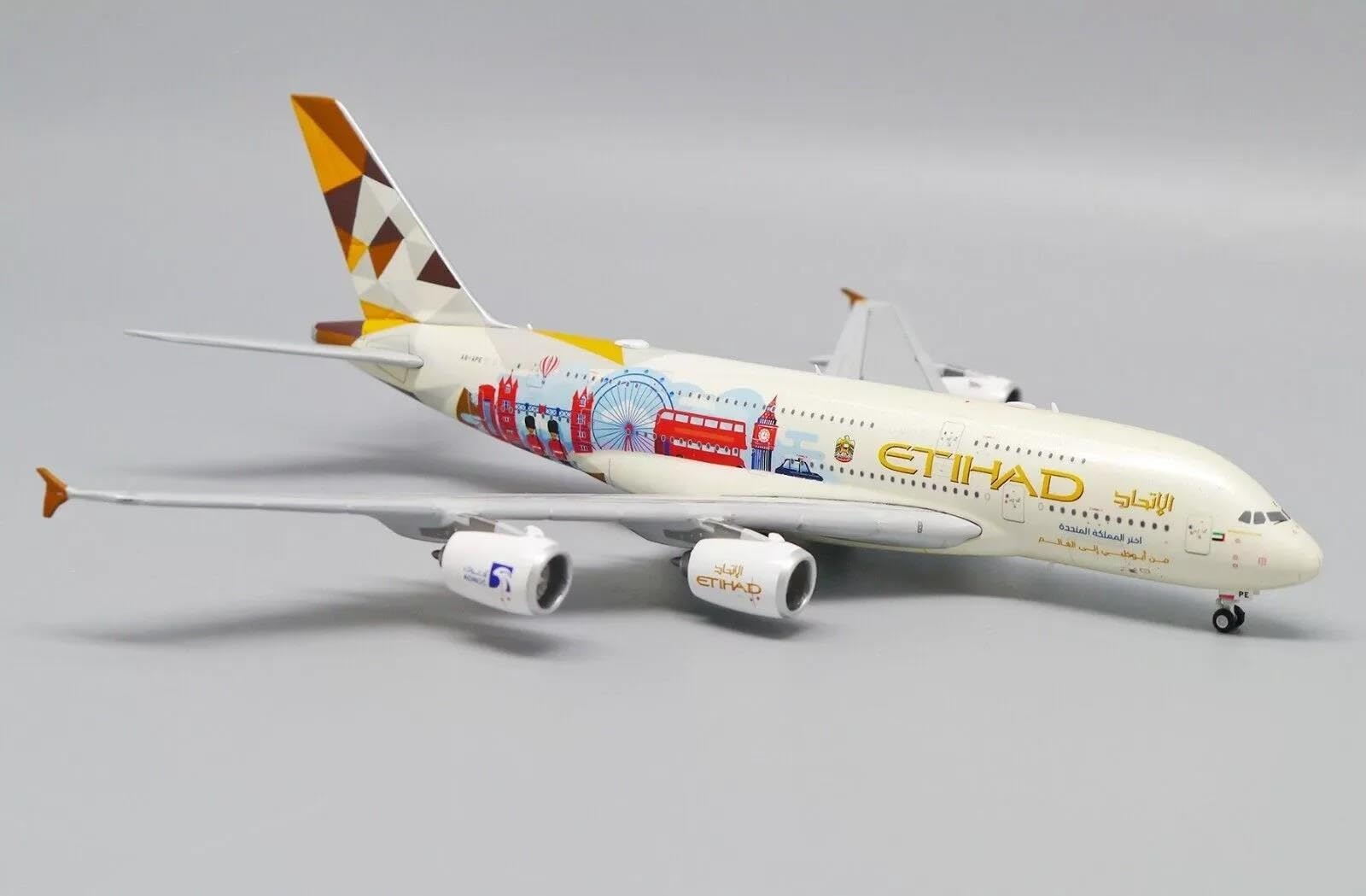 Modellini in scala Aerei Diecast In Scala 1 400 Per XX4277 Etihad A380 A6-APE Britannico Pittura In Lega Modello Di Aereo Singolo Aereo Modello Di Aereo