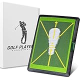 Bewegliches golflager Premium Golf-Schwungmatte – Path Feedback Golf-Trainingsmatte– Indoor/Outdoor-Schlagmatte – Erweiterte Anleitungen Schlagmatte mit Gummirücken