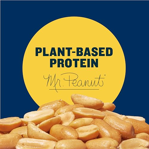 Image of PLANTERS Dry Roasted Peanuts, Plant-Based Protein, Lightly Salted, Peanut Snack, 16 Oz Jar (Pack of 2)